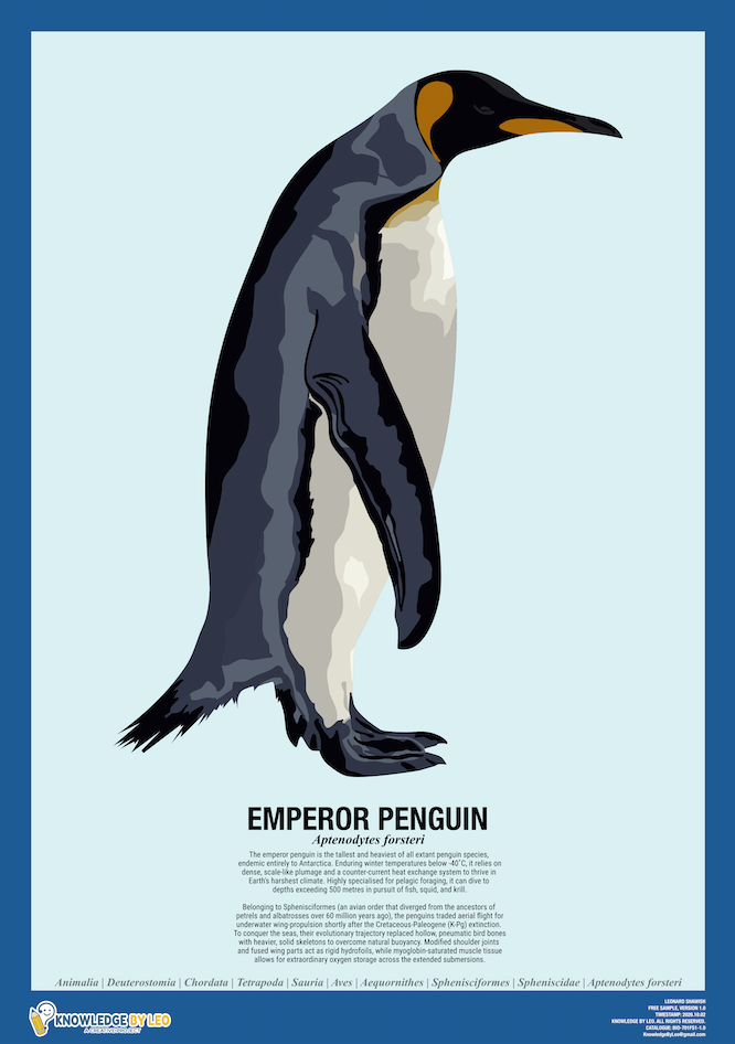 The Emperor Penguin | A3 poster | Digital Download